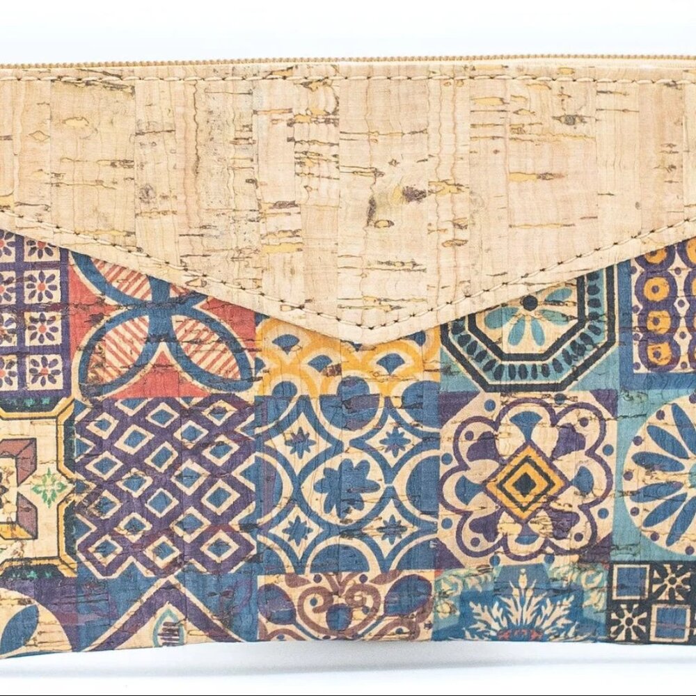 New Printed Pattern Small Cork Wallet Made In Portugal